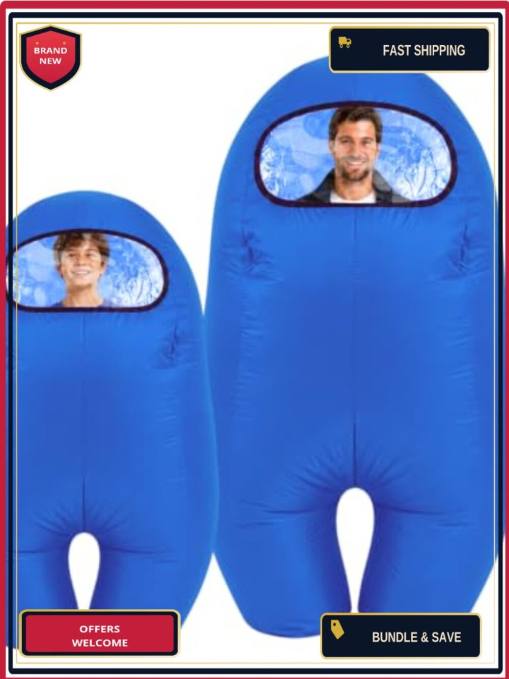 Inflatable Astronaut Costume Blow Up Spacesuit Halloween Cosplay